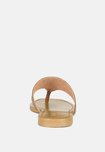 Orofer Soft Leather Luxury Thong Flats