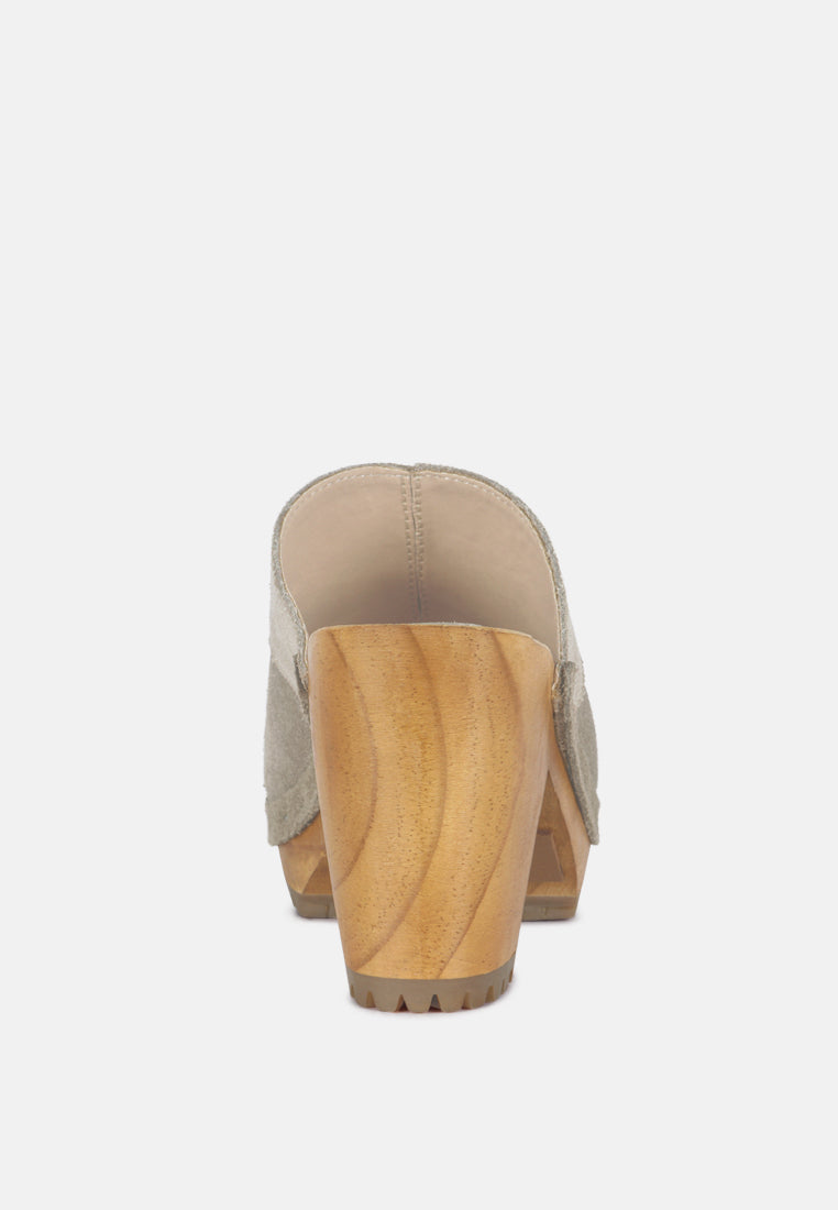 Ochroma Vintage Patchwork Suede Mule Clogs