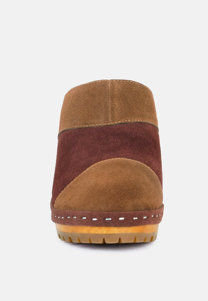 Ochroma Vintage Patchwork Suede Mule Clogs