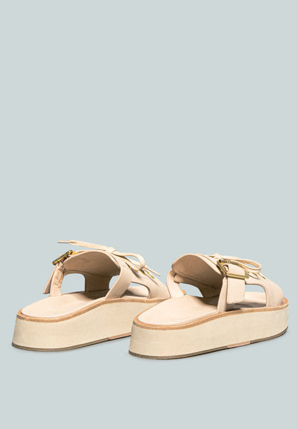 Patton Cut Out Buckled Platform Sandals