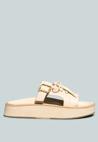 Patton Cut Out Buckled Platform Sandals