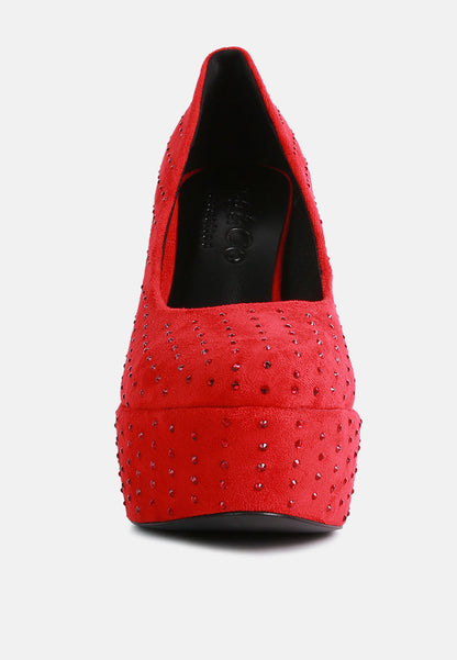 Poppins Glinting Platform High Pumps