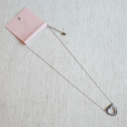 Preciously Scallop Edged Heart Necklace