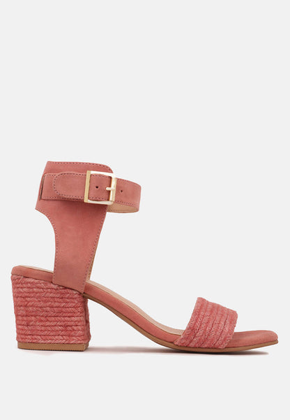 Rayna Braided Jute Strap And Suede Sandal