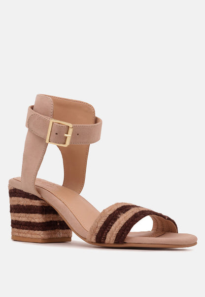 Rayna Braided Jute Strap And Suede Sandal