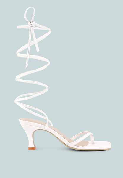 Dorita Kitten Heel Lace Up Sandal