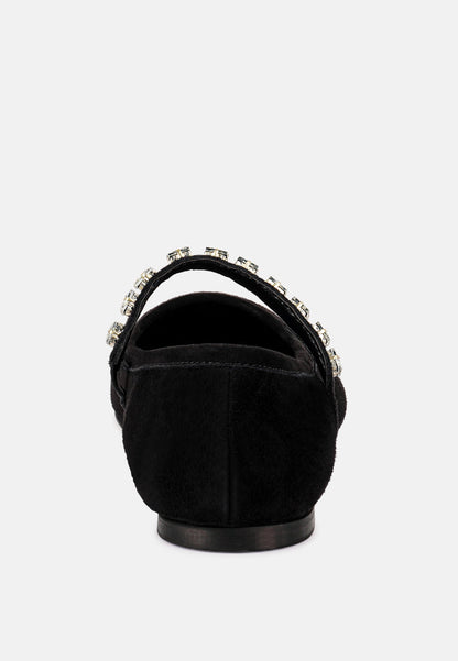 Assisi Fine Suede Maryjane Ballet Flats