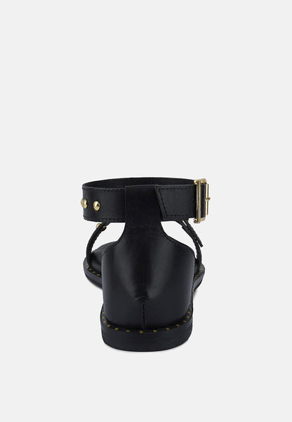 Rosemary Buckle Strap Flat Sandals