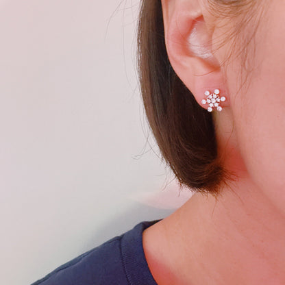 Reindeer And Snowflake Stud Earring Set Of 2 – Holiday Sparkle