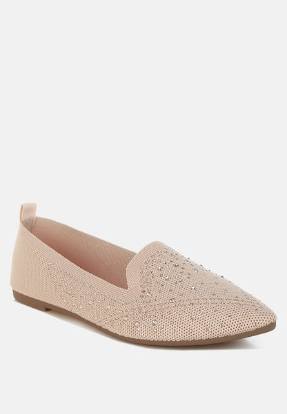 Abedi Rhinestone Embellished Pull Tab Loafers
