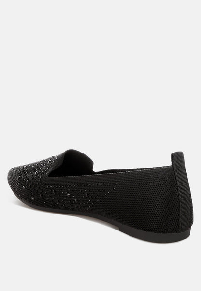 Abedi Rhinestone Embellished Pull Tab Loafers
