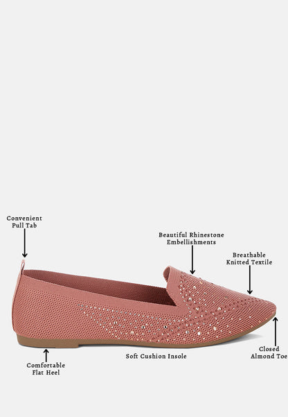 Abedi Rhinestone Embellished Pull Tab Loafers
