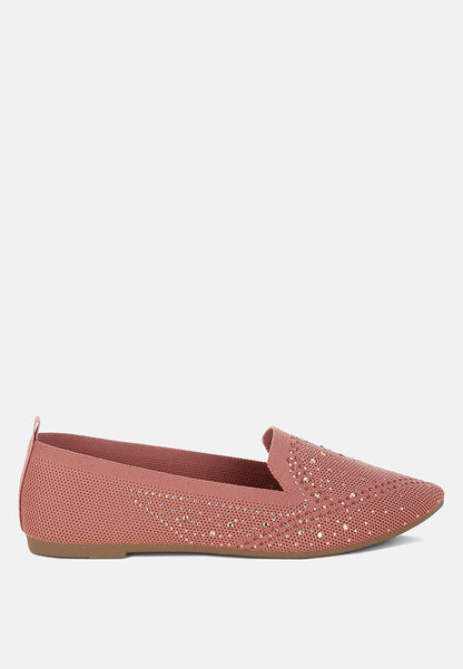 Abedi Rhinestone Embellished Pull Tab Loafers