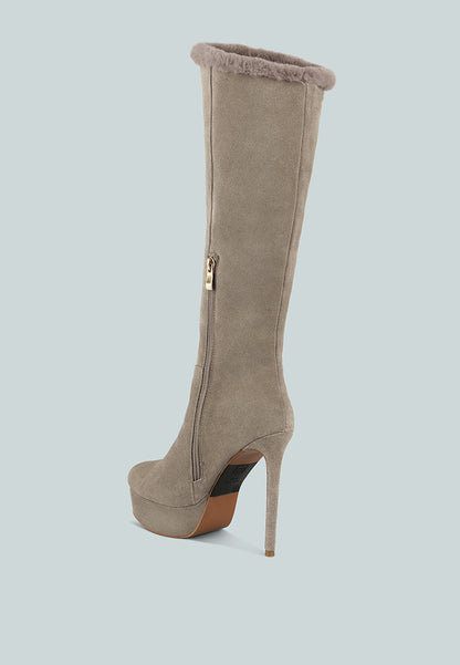 Saldana Convertible Suede Leather High Boots