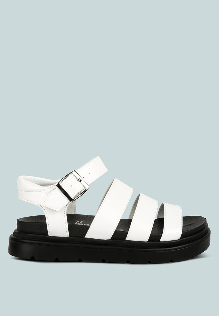 Belcher Faux Leather Gladiator Sandals