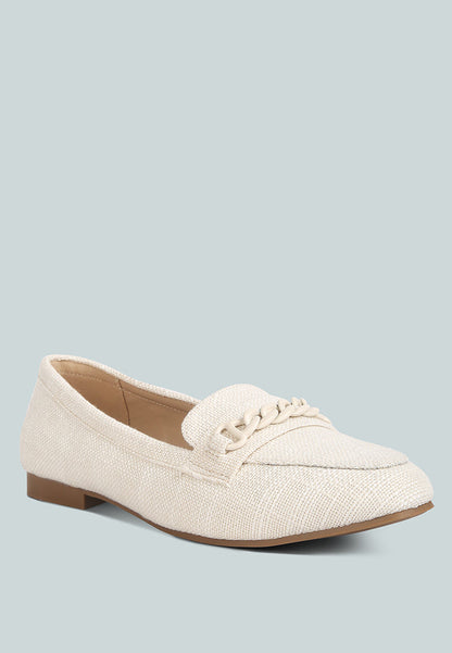 Abeera Chain Embellished Loafers