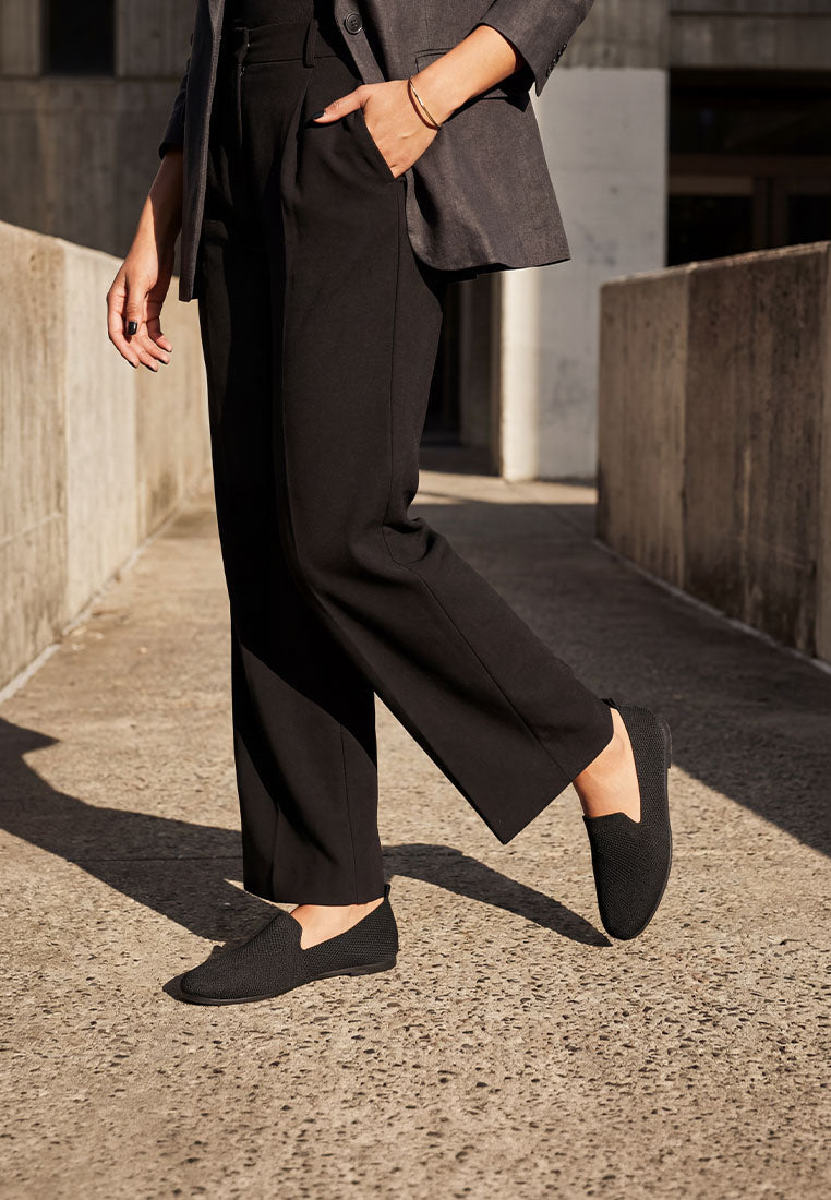 Akili Knit Textile Solid Flats