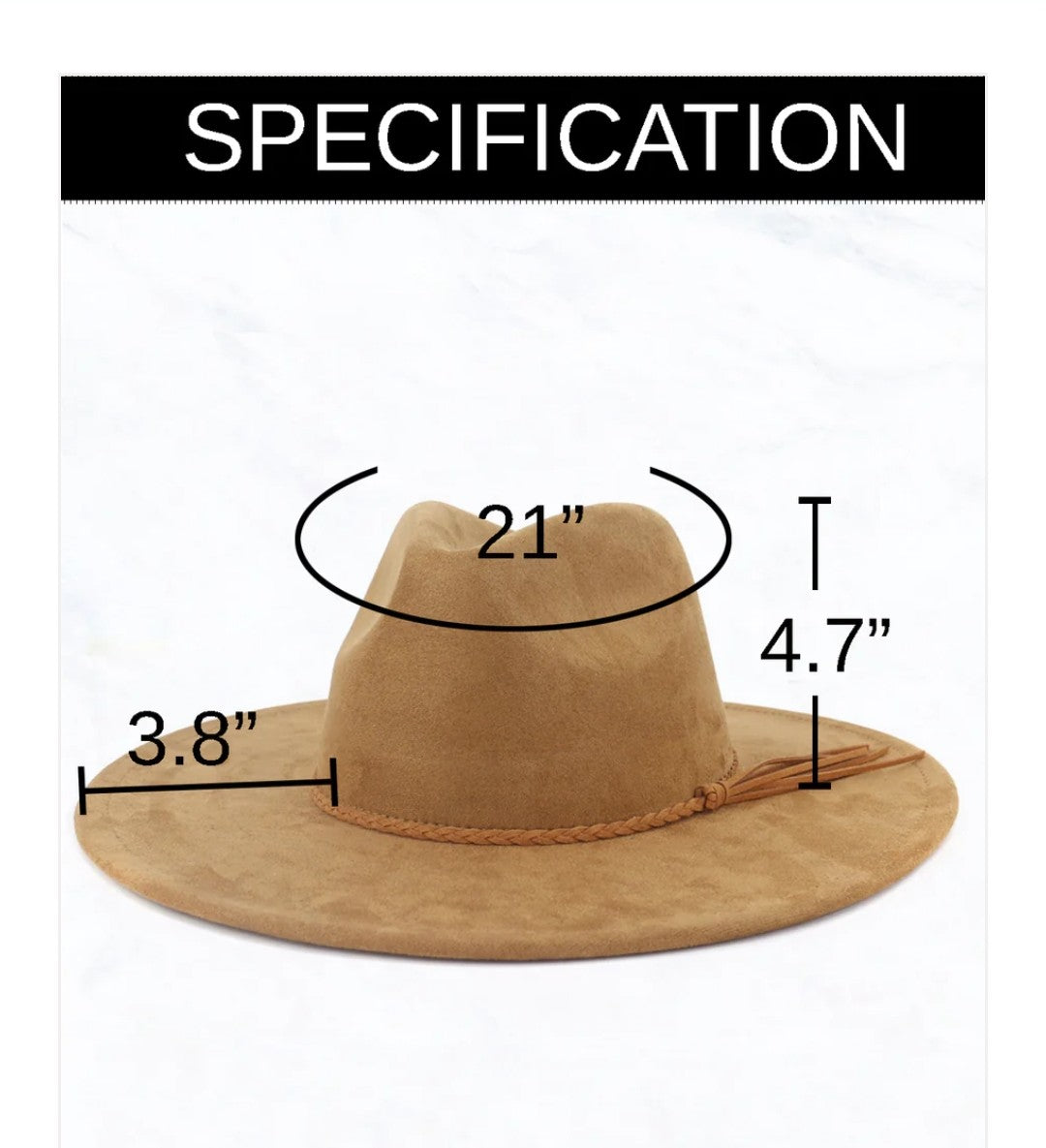 Black Leather Hat Band w/ Turquoise Slab + Choice of Boho Hat