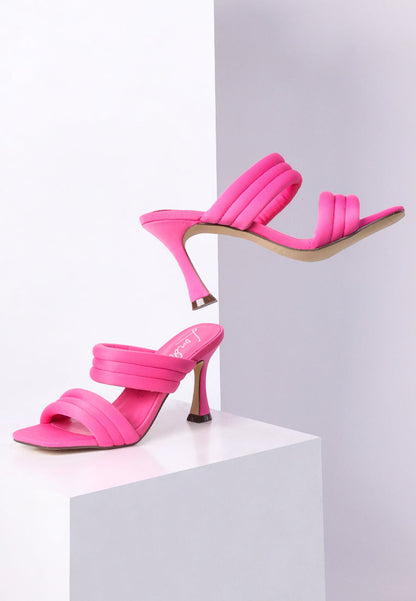 New Crush Quilted Spool Heel Sandals