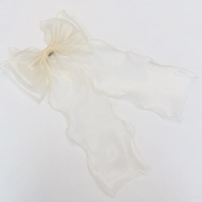 Sheer Silky Statement Hair Bow Clip