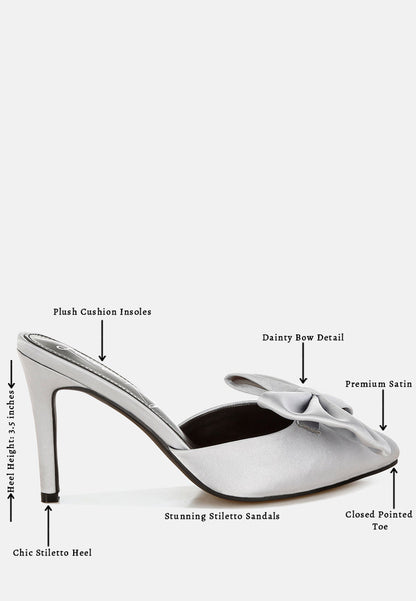 Sidonie Bow Detail Stiletto Mules