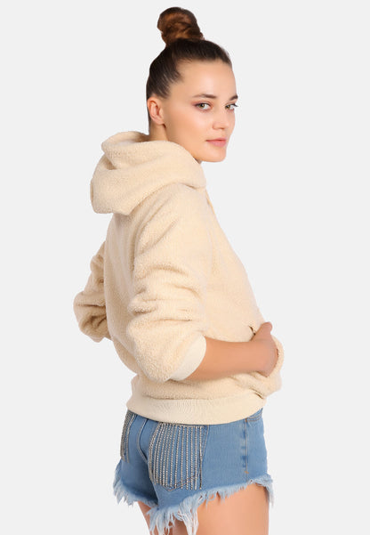 Soft Fleece Pullover Drawstring Hoodie