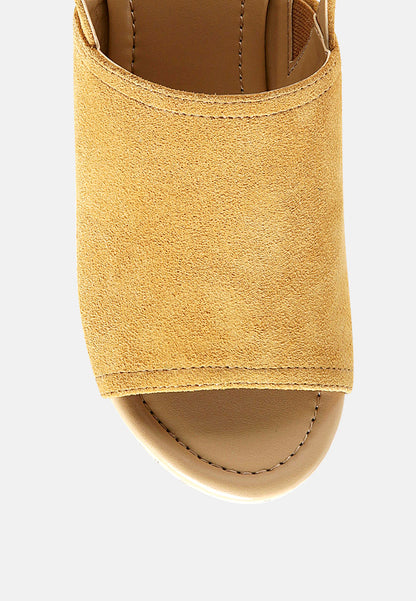 Vendela Leather Slingback Platform Sandal