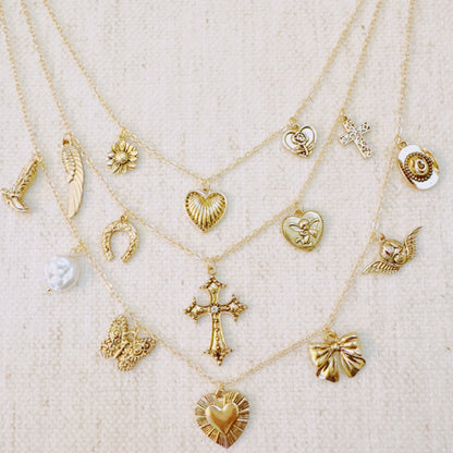 Vintage Charm Triple Layered Necklace