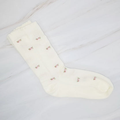 Vintage Floral Patterned Socks Set Of 2