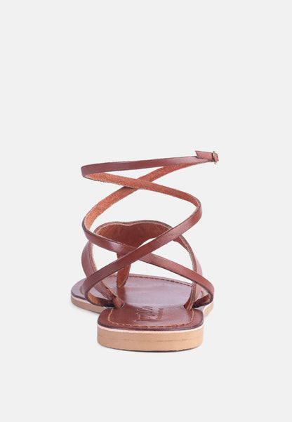 Wrap-Up Tie Around Flat Sandals