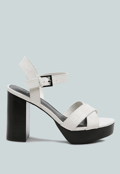 Chypre High Heeled Block Sandal