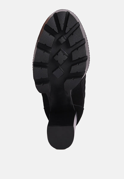 Yoko Fine Suede Quilted Ankle Boots