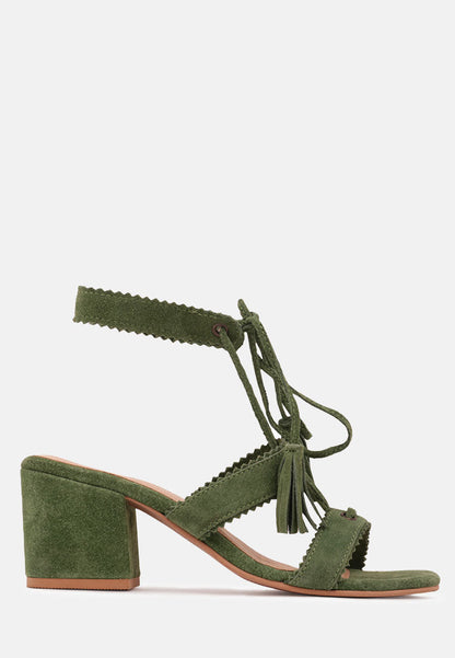 Zena Croc Texture Leather Sandal
