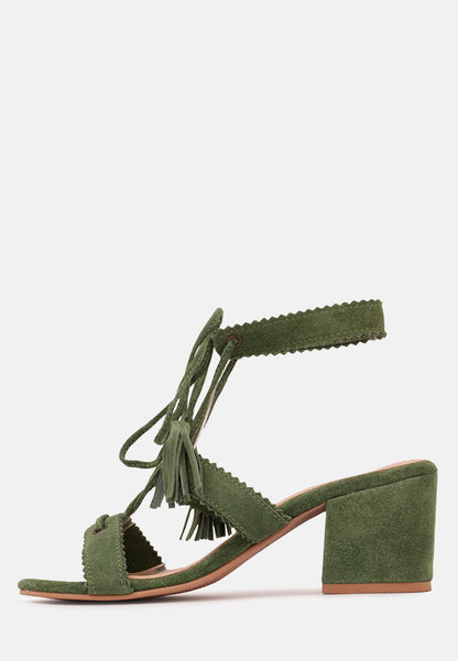 Zena Croc Texture Leather Sandal