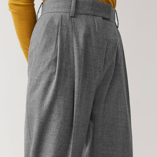 Trouser high waist dropped pants