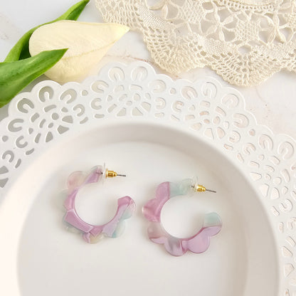Flora Hoops - Lilac Quartz