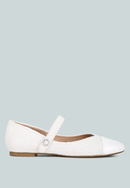 Albi Patent Toe Cap Satin Mary Jane