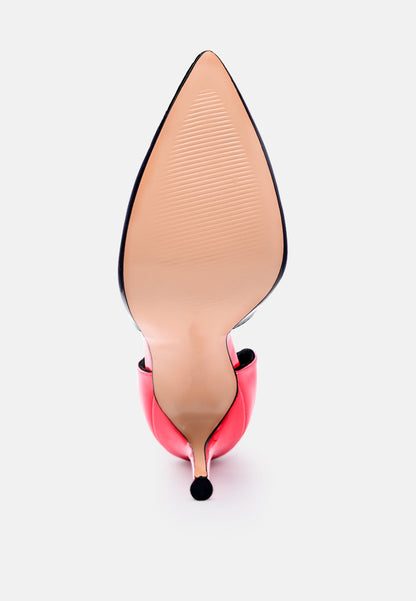 Candy Cane Patent Faux Leather High Heel Pumps