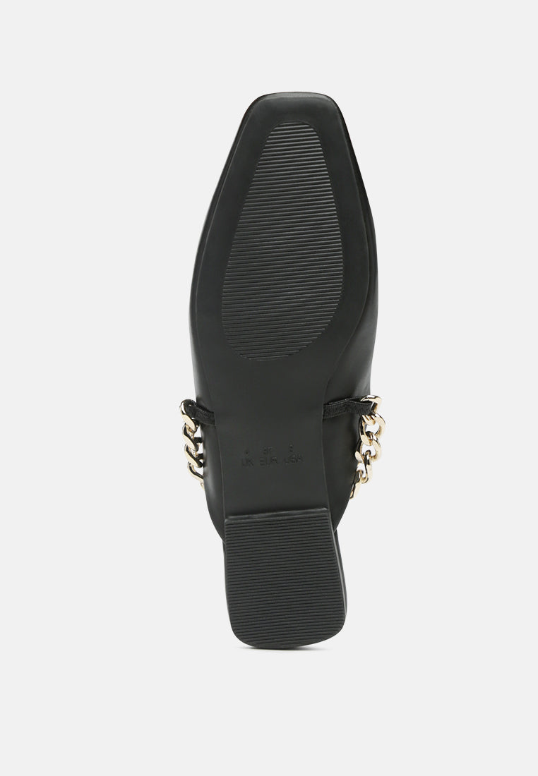 Catch Bling Chain Strap Flat Shoes