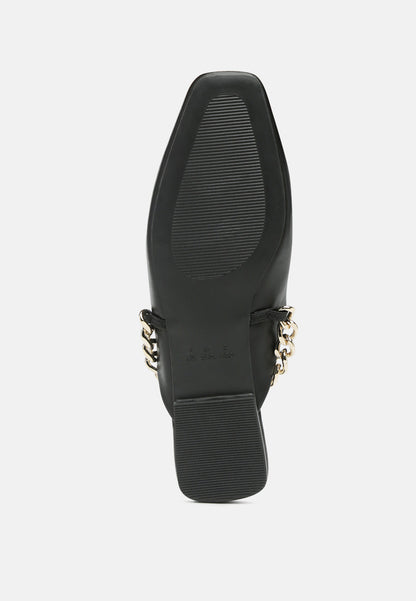 Catch Bling Chain Strap Flat Shoes