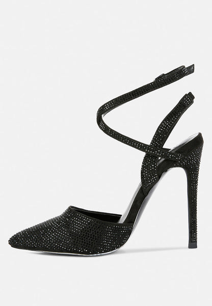 Charmer Diamante Studded High Heeled Sandal