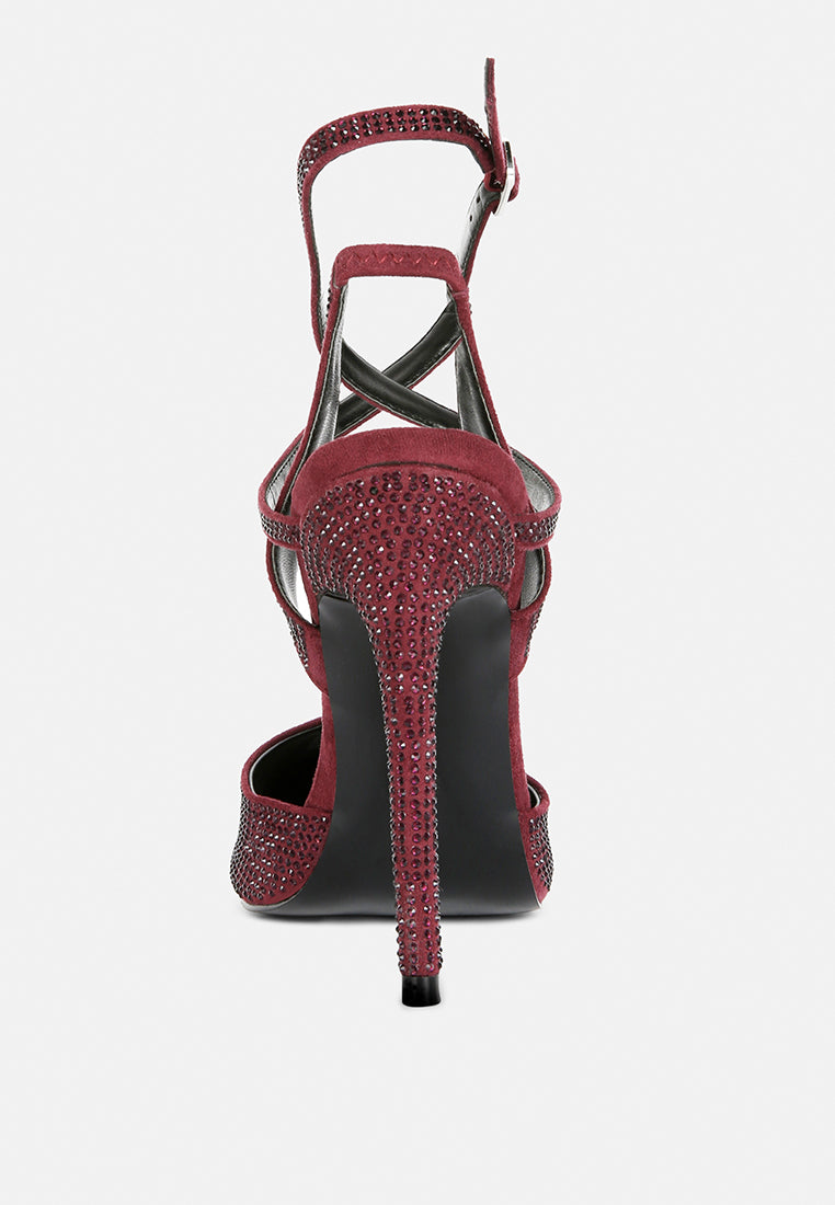 Charmer Diamante Studded High Heeled Sandal