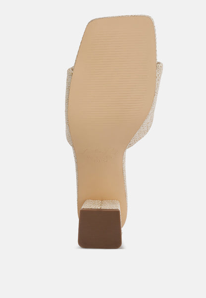 Cityscape Block Heel Slip-On Sandals