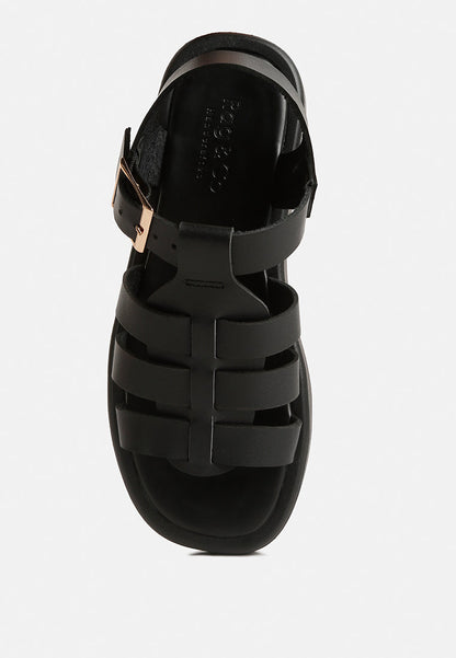 Dacosta Genuine Leather Gladiator Platform Sandals