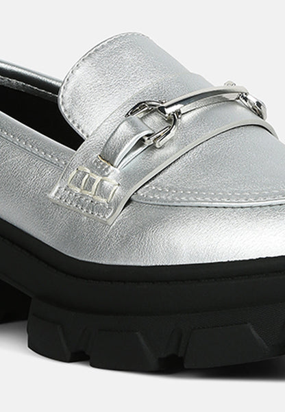 Darlina Metallic Platform Loafers