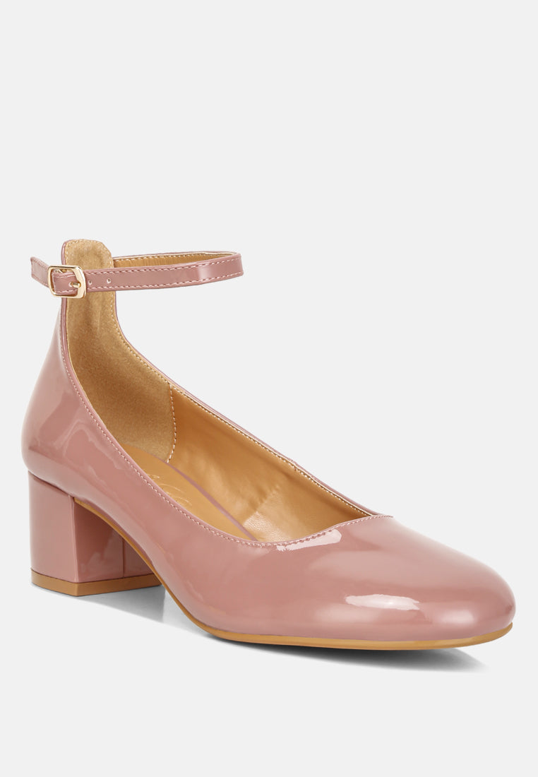 Debbie Ankle Strap Low Block Heel Sandals