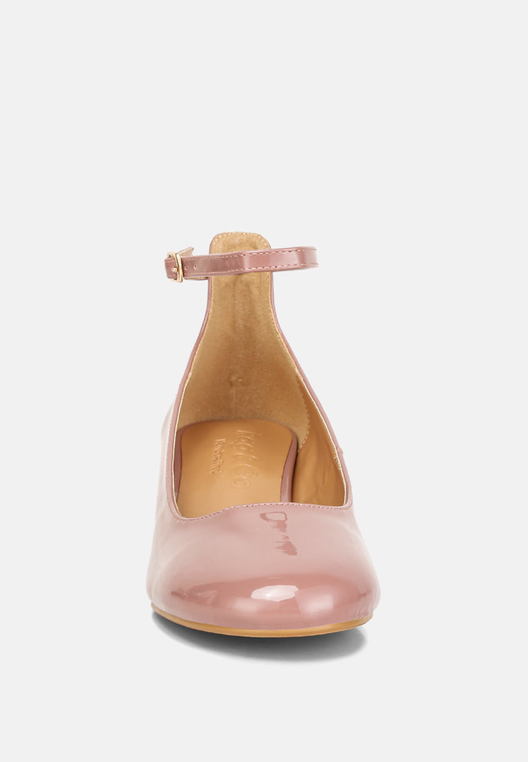 Debbie Ankle Strap Low Block Heel Sandals