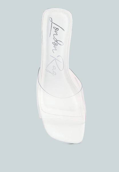 Eugnie Clear Straps Block Heel Sandals