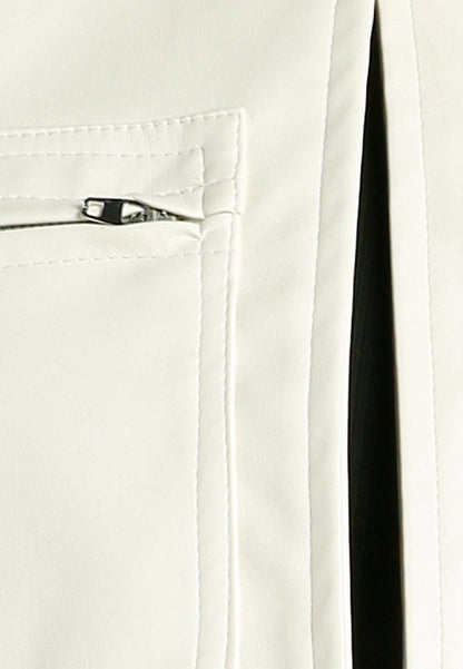Faux Leather Crop Jacket