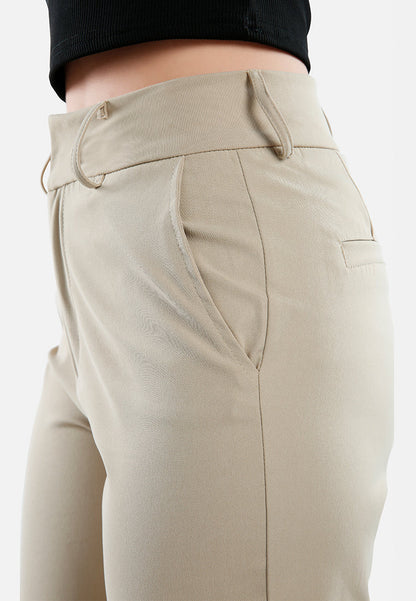 Flared Hem High Waist Pants
